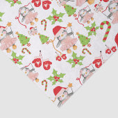 Waterverf Penguin Ballerina Kerstmis Tissuepapier (Detail)