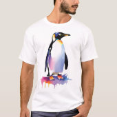 Waterverf Penguin T-shirt (Voorkant)