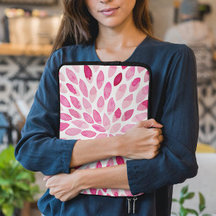 Waterverf penseelstreken - roze palet laptop sleeve