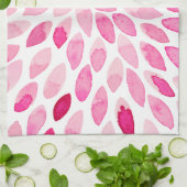 Waterverf penseelstreken - roze palet theedoek (Gevouwen)