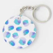 Waterverf penseelstreken Sleutelhanger (Achterkant)