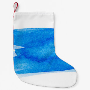 Waterverf penseelverf kleine kerstsok
