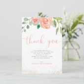 Waterverf Peonies Eucalyptus Greenery Hartelijk da Bedankkaart (Staand voorkant)