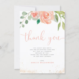 Waterverf Peonies Eucalyptus Greenery Hartelijk da Bedankkaart