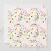 Waterverf Peonies Floral Wreator Vrijgezellenfeest Kaart (Achterkant)