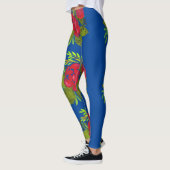 Waterverf Peonies Folk Leggings (Links)