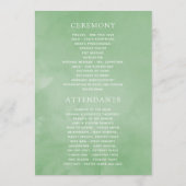 Waterverf Peonies Wedding Programma (Achterkant)