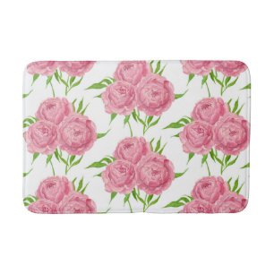 waterverf Peony bouquet Badmat