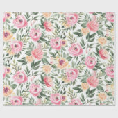 Waterverf Peony Cadeaupapier (Vlak)