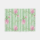 waterverf peony fleece deken (Voorkant (Horizontaal))