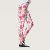 Waterverf Peony Pattern Leggings (Rechts)
