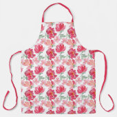 Waterverf Peony Pattern Schort (Voorkant)