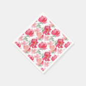 Waterverf Peony Pattern Servet (Hoek)