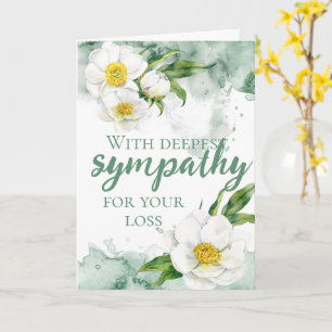 Waterverf Peony Sympathie Kaart