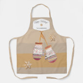 Waterverf peperkoek karamel tonen schort (Voorkant)