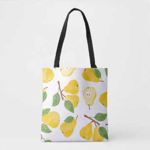 Waterverf Peren fruitpatroon Draagtas