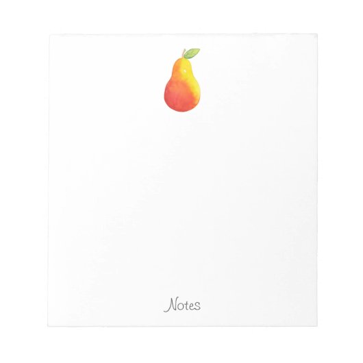 Waterverf peren notitieblok (Voorkant)