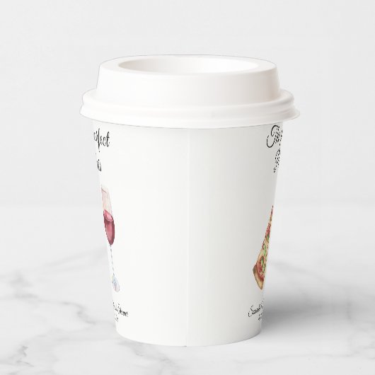 Waterverf Perfect Pair Vrijgezellenfeest Papieren Bekers (Rechts)