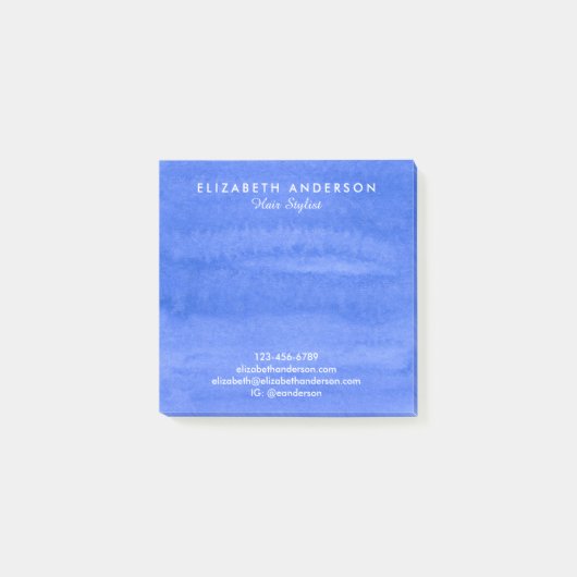 Waterverf periwinkle business post-it notes (Voorkant)