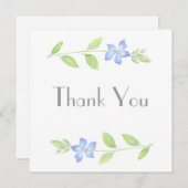 Waterverf Periwinkle Flower Bedankkaart (Voorkant / Achterkant)