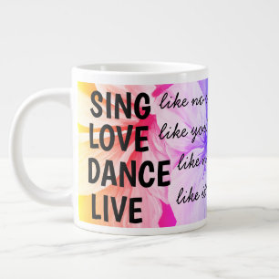 Waterverf Persian Blue Lilies Petals Patroon Extra Grote Beker