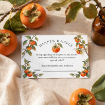 Waterverf Persimmon Baby Shower Luier Raffle Auto