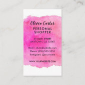 Waterverf Personal Shopper Visitekaartje (Achterkant)