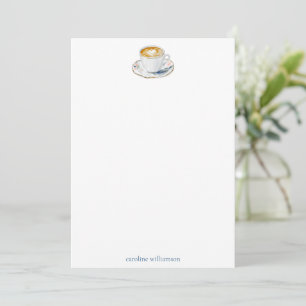 Waterverf Personaliseerbare Briefpapier Coffee Lat Notitiekaartje
