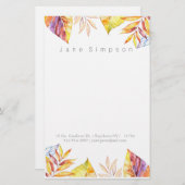 waterverf persoonlijk briefpapier (Voorkant / Achterkant)