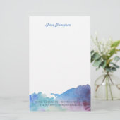 waterverf persoonlijk briefpapier (Staand voorkant)