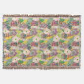 Waterverf Peruaanse vrouw en Llama Pattern Deken (Voorkant)