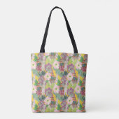 Waterverf Peruaanse vrouw en Llama Pattern Draagtas (Achterkant)