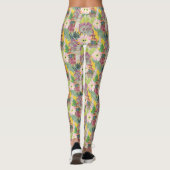 Waterverf Peruaanse vrouw en Llama Pattern Leggings (Achterkant)