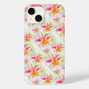 Waterverf Peruvian Lily Alstroemeria Case-Mate iPhone 14 Hoesje