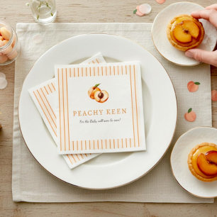 Waterverf perzik babyshower viering servetten