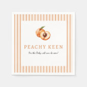 Waterverf perzik babyshower viering servetten (Voorkant)