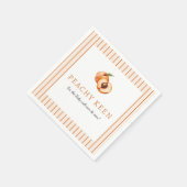 Waterverf perzik babyshower viering servetten (Hoek)