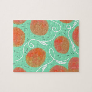 Waterverf Perzik en Mango Abstract Legpuzzel