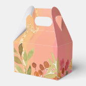 Waterverf perzik roze tuin bloeit bedankdoosjes (Achterkant)