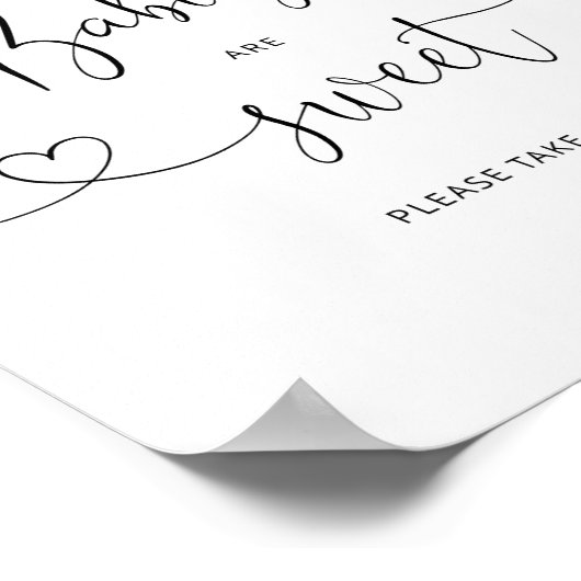 Waterverf perziken Baby's zijn lief om te traktere Poster (Hoek)