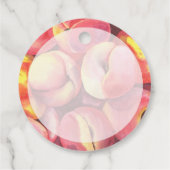 Waterverf perziken - Dank u baby shower Bedankjes Labels (Achterkant)