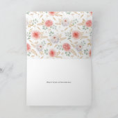 Waterverf Perziken en goudbladeren Kaart (Binnen)