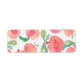 Waterverf perziken etiket (Voorkant)