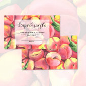 Waterverf perziken luier loterij ticket informatiekaartje