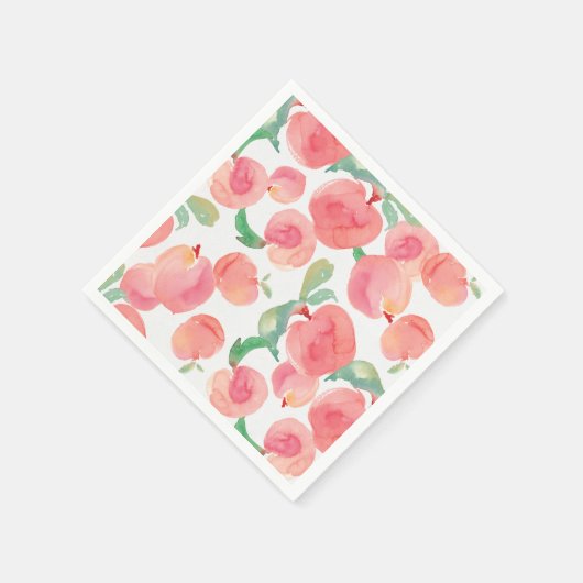 Waterverf perziken servetten (Hoek)