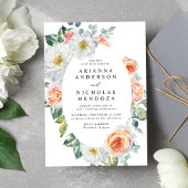 Waterverf Perzikkleurig en wit Lijst Ovaal Kaart