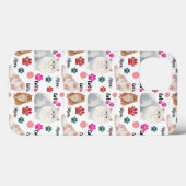 Waterverf Perzische katten en poten naadloos patro Case-Mate iPhone Case (Achterkant (horizontaal))