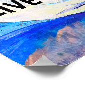 Waterverf Perzische Lilies Petals Inspirerend Poster (Hoek)