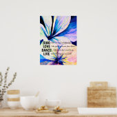 Waterverf Perzische Lilies Petals Inspirerend Poster (Keuken)