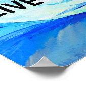 Waterverf Perzische Lilies Petals Inspirerend Poster (Hoek)